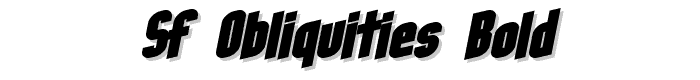 SF Obliquities Bold font